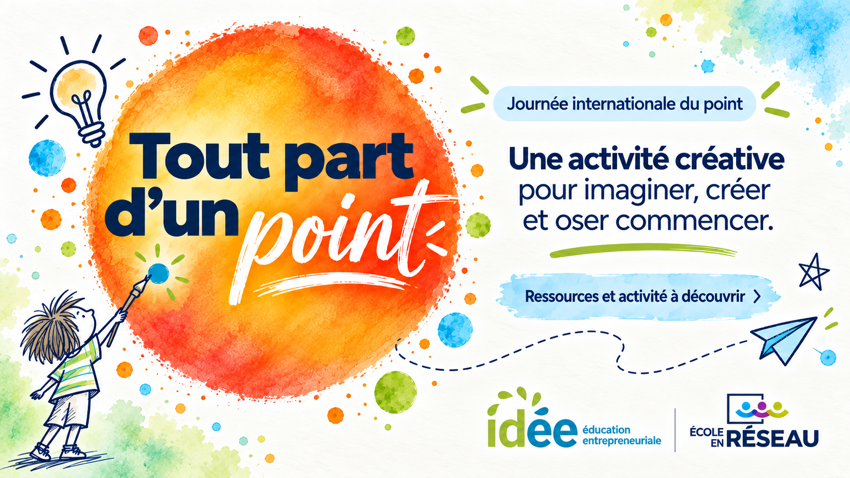 Illustration de la Journée internationale du point – International Dot Day